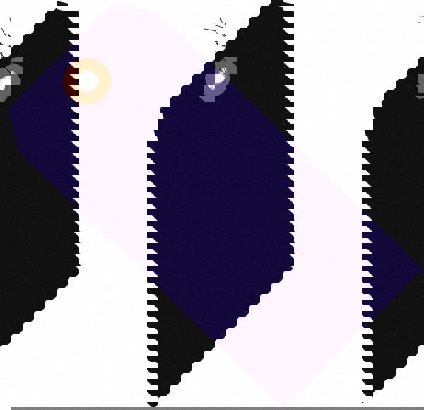 Blank Tag: 4-3/4'' High, Blue, Vinyl